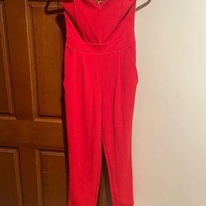 Express Red Jumpsuit, Size 0